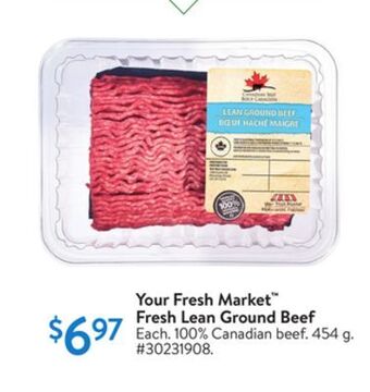 Walmart Your fresh market fresh lean ground beef offer