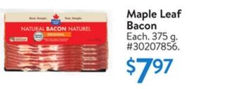 Walmart Maple leaf bacon offer