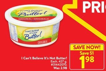 Walmart I can't believe it's not butter! offer