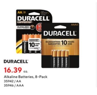 Staples Duracell coppertop aa alkaline batteries offer