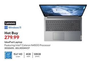 Staples Lenovo ideapad laptop offer