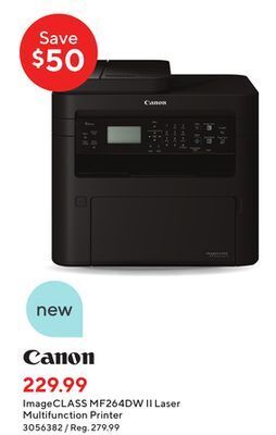 Staples Canon imageclass mf264dw ii laser multifunction printer offer