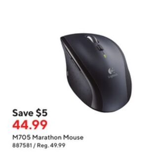 Staples Logitech marathon m705 wireless mouse offer