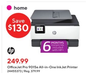 Staples Hp officejet pro 9015e all-in-one inkjet printer offer