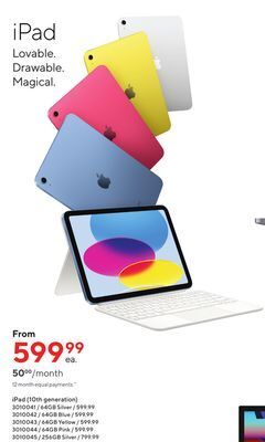 Staples Apple ipad(10th generation) offer