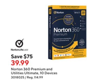 Staples Norton 360 premium and utilities ultimate offer