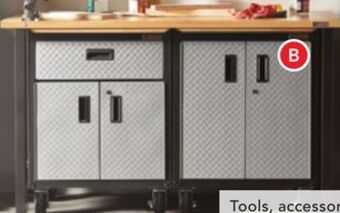 Lowe's Gladiator modular garage cabinet 28 x 28 x 12 offer