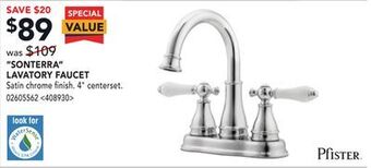 Lowe's Pfister sonterra lavatory faucet offer