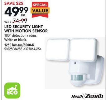Lowe's Heath zenith led security light with motion sensor offer