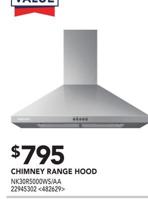 Lowe's Samsung chimney range hood offer