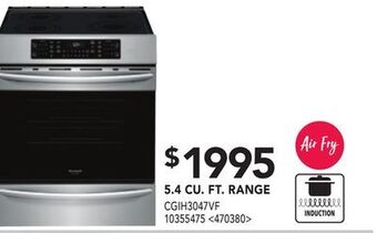 Lowe's Frigidaire gallery 5.4 cu. ft. range offer