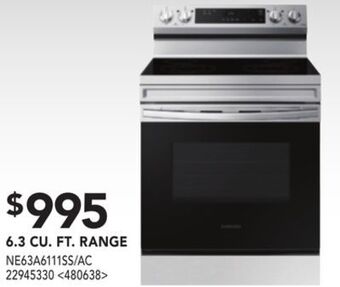 Lowe's Samsung 6.3 cu. ft. range offer