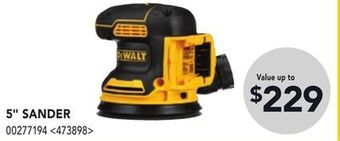 Lowe's Dewalt 5 sander offer
