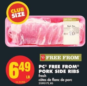 No Frills Pc® free from® pork side ribs offer