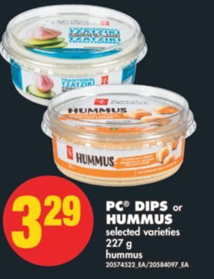 No Frills Pc® dips or hummus, 227 g offer