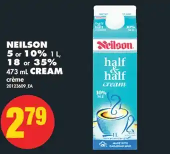 No Frills Neilson 55 or 10%, 1l, 18 or or 35% 473 ml cream offer