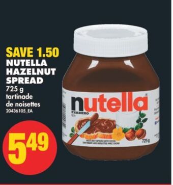 No Frills Nutella hazelnut spread, 725 g offer