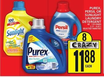 Food Basics Purex, persil or sunlight laundry detergent offer