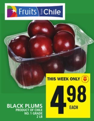 Food Basics Black plums offer