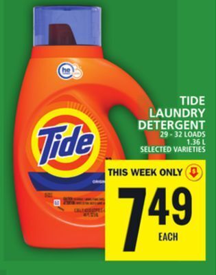 Food Basics Tide laundry detergent offer
