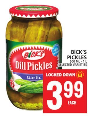 Food Basics Bick's pickles offer