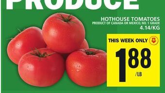 Food Basics Hothouse tomatoes offer