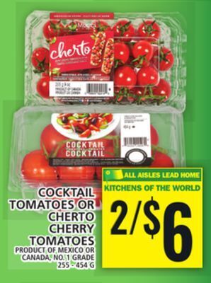 Food Basics Cocktail tomatoes or cherto cherry tomatoes offer