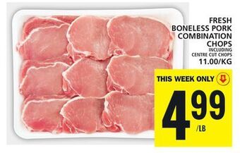 Food Basics Fresh boneless pork combination chops offer