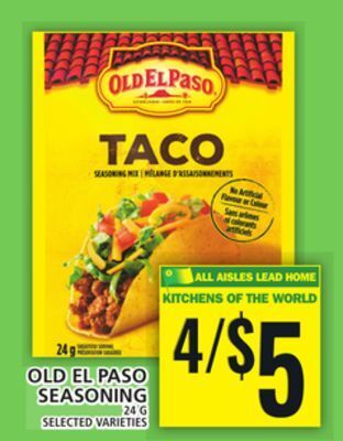 Food Basics Old el paso seasoning offer