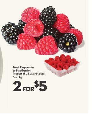 Longo's Fresh raspberries or blackberries offer