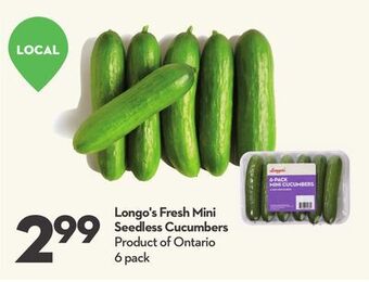 Longo's Longo's fresh mini seedless cucumbers offer