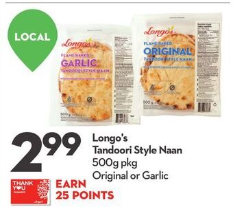Longo's Longo's tandoori style naan offer