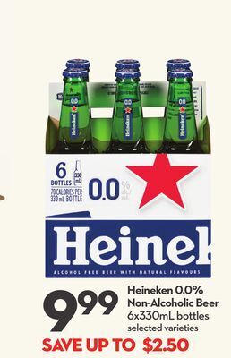 Longo's Heineken 0.0% non-alcoholic beer offer