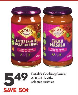 Longo's Patak's cooking sauce offer