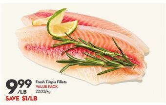 Longo's Fresh tilapia fillets offer