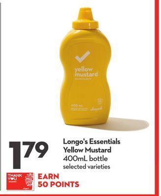 Longo's Longo's essentials yellow mustard offer