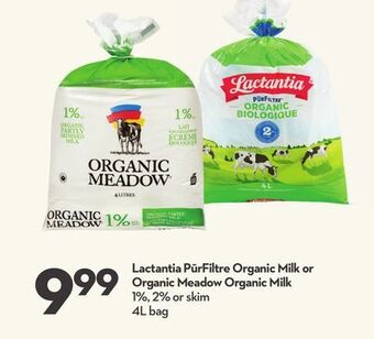 Longo's Lactantia pūrfiltre organic milk offer