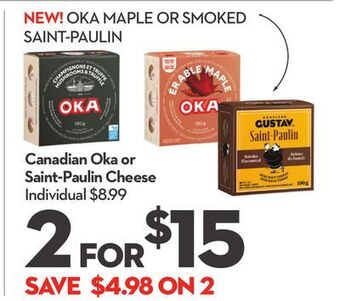 Longo's Canadian oka or saint-paulin cheese offer