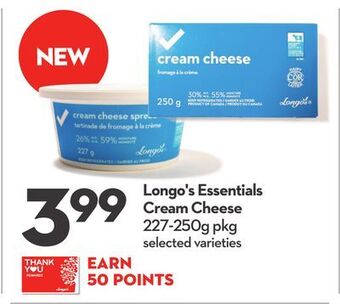 Longo's Longo's essentials cream cheese offer