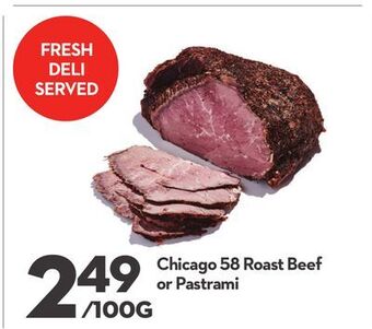 Longo's Chicago roast beef or pastrami offer