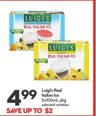 Longo's Luigi's real italian ice offer