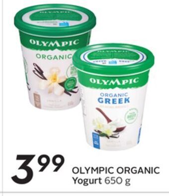 Sobeys Olympic organic yogurt offer