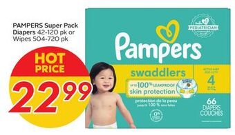 Sobeys Pampers super pack diapers offer
