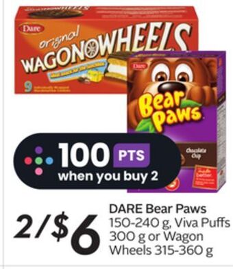 Sobeys Dare bear paws offer