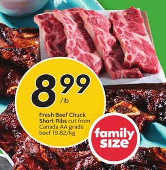 Sobeys Fresh beef chuck short ribs offer