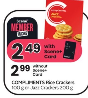 Sobeys Compliments rice crackers offer