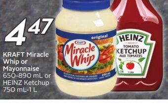 Sobeys Kraft miracle whip or mayonnaise offer