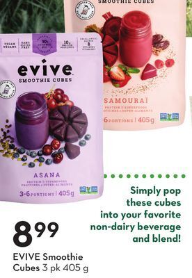 Sobeys Evive smoothie cubes offer