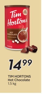 Sobeys Tim hortons hot chocolate offer