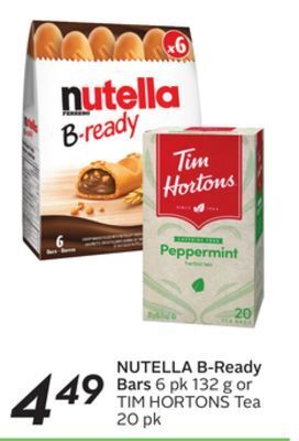 Sobeys Nutella b-ready bars offer